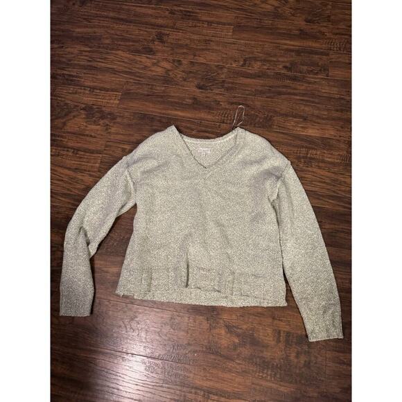 Lucky Brand Women Sweater Knit Green Long Sleeve V Neck Pullover Sz: Medium - Picture 1 of 7